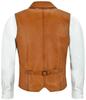 Waistcoat Wedding Wear Handmade Men's Vest Coat Tan Leather Genuine Lambskin Fit