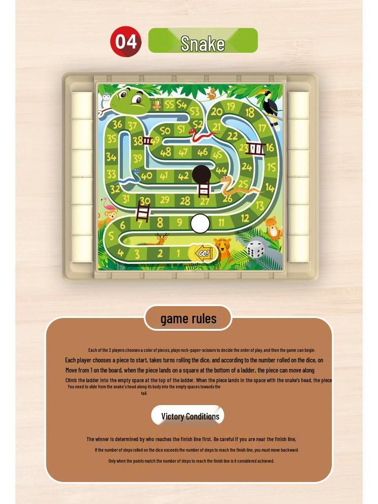 All-in-One Educational Board Game Set: Flying Chess, Chinese Chess, Beast Chess, Checkers, Gomoku, Reversi