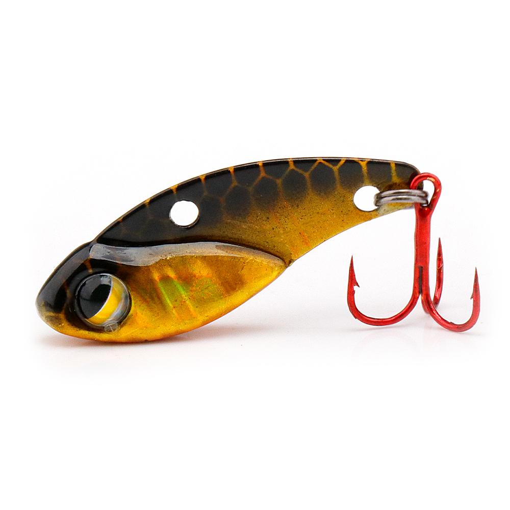 Mini Jigging Fishing Lure 25mm 3g Micro Metal VIB Sinking Cicada Wobblers Spoon Artificial Bait With Single Hook Tackle
