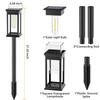 2-6PCS Warm Solar Square Floor Plug Light, Waterproof Lawn Light Outdoor Garden Light Suitable for Garden, Door, Christmas, Halloween