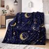 Star Moon Pattem Blanket Counts SoftThrow Blanket Air-conditioned Room Relaxation Warm Decorative Nap Custom Blankets