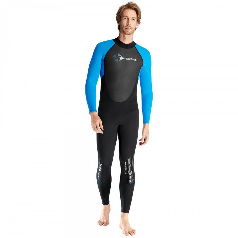 

3mm Diving Suit Men s One-piece Thick Warm Cold-proof Wet Snorkeling Surfing Swimsuit XXL синий