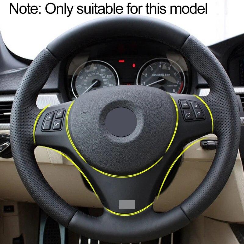 Für BMW 3 Serie E90 E91 E92 E93 Carbon Faser Auto Lenkrad Dekorative Rahmen Molding Aufkleber Streifen Trim Abdeckung 2005-2012