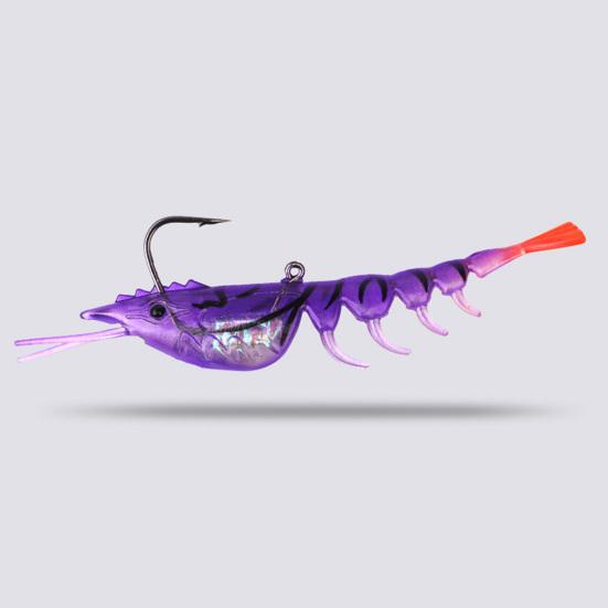 Bionischer weicher Garnelenköder Weicher Köder Realistisch aussehend Leuchtende Farbe Natürliche Schwimmhaltung Leuchtender künstlicher Köder