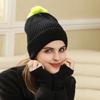 New Wool Ball Knitted Hat For Outdoor Autumn And Winter Pure Cotton Yarn Hat