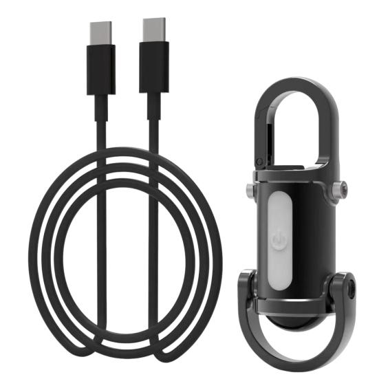 

Перезаряжаемый светодиодный фонарик Высокая яркость 3 режима освещения Водонепроницаемый Компактный Портативный Брелок чёрный