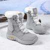 Winter New Outdoor Snow Boots Women's Medium Tube Piled Thickened High-top Large Cotton Shoes Outdoor Cotton Boots