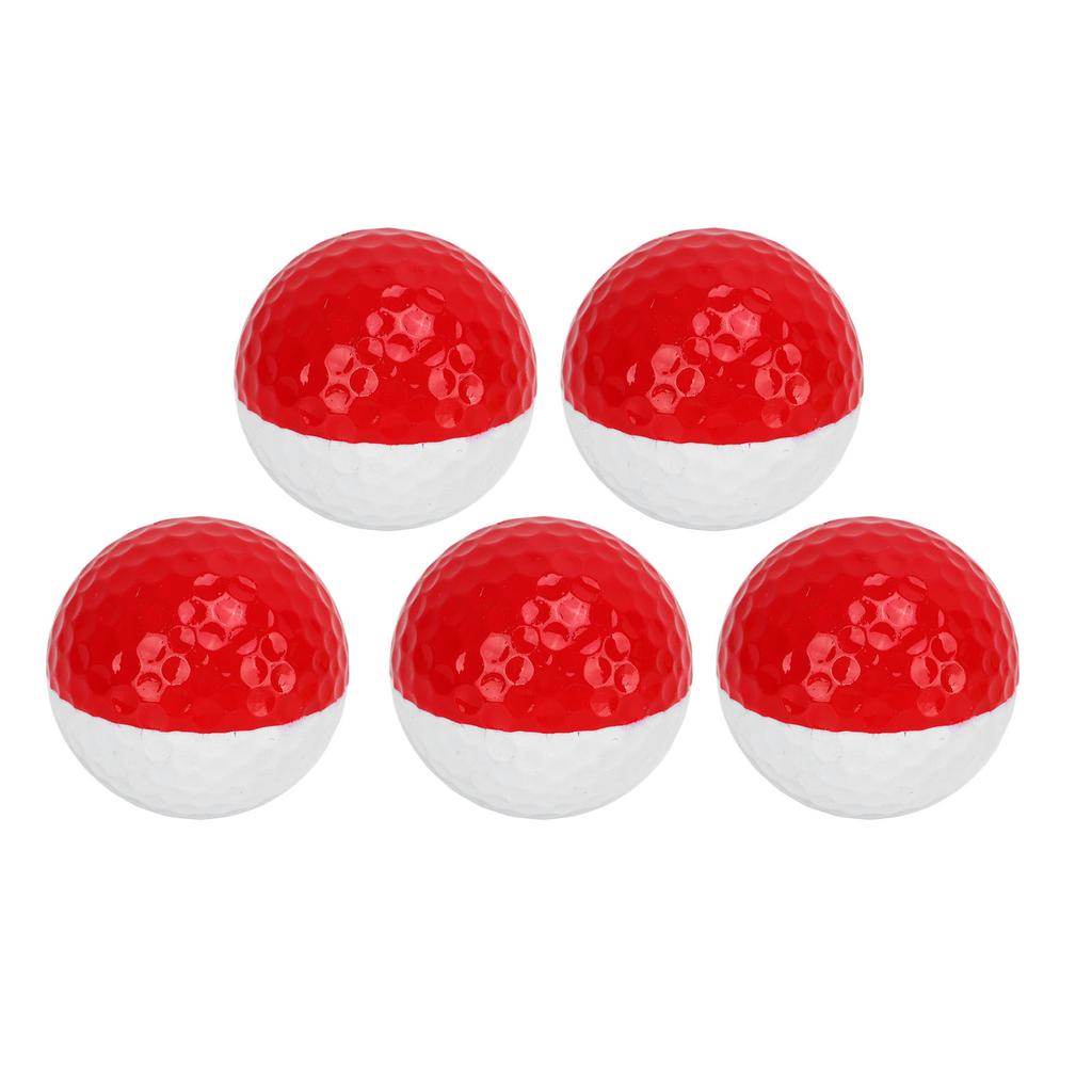 5pcs Golf Sports Training Balls 2 Color Golf Putting Practice Ball Set Double Layer Golf Gift Ball