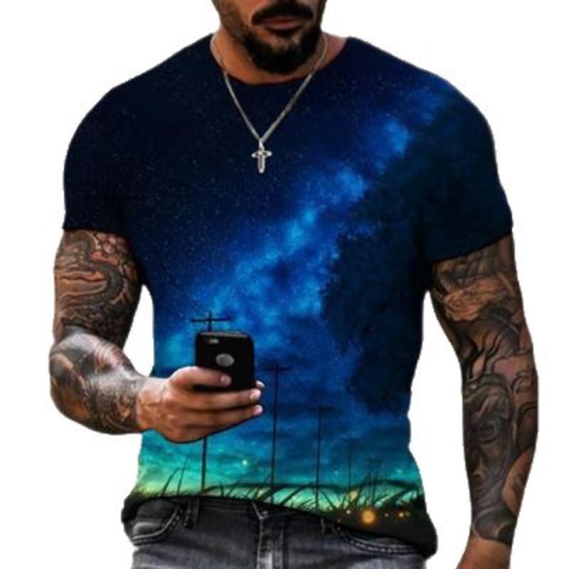 

Мужская футболка с 3D-принтом, с коротким рукавом, повседневная, спортивная, модная, летняя, для улицы 5XL