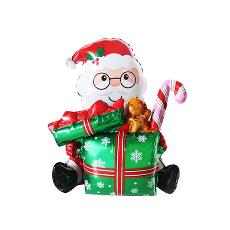 100cm Christmas Balloon Large Santa Claus Decorative Balloon Aluminum Foil Balloon For Christmas Party Decorative Supplies