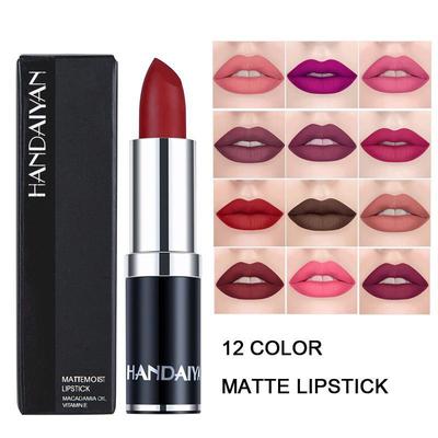 Samt-Matt-Lippenstift, langanhaltend, feuchtigkeitsspendend, für Damen, Schönheit, nacktes Lippen-Make-up