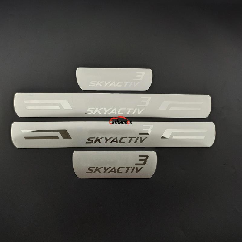 Für Mazda 3 Auto Zubehör Türschweller Zierleiste Edelstahl Pedalabdeckung Schutz Styling Auto Aufkleber 2024