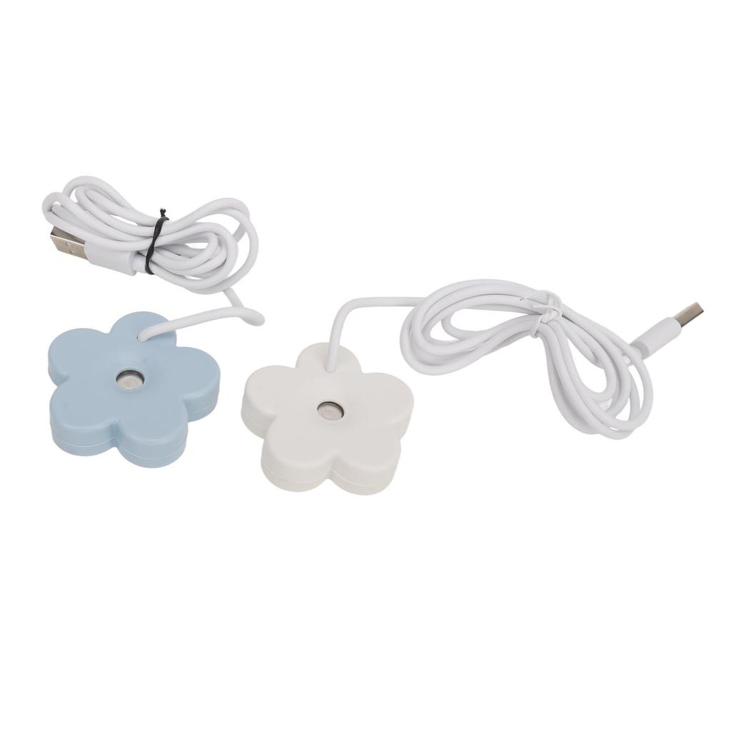 Kleiner Blume USB Luftbefeuchter Kreativer Niedlicher Zerstäuber Tragbarer Wasserdichter Luftbefeuchter Weiß Blau