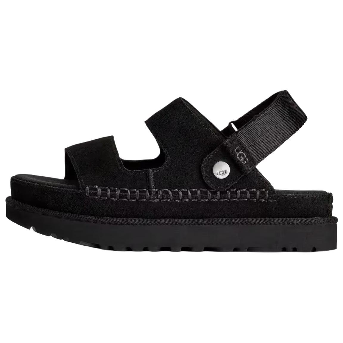 UGG Goldenstar Glide Simple Comfortable Slide Sandals Women sandals Black 1167399-BLK 37