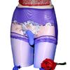 Men's Stockings Embroidered Underwear with Penis Sleeve Sexy Ultra-thin8DDelicate and Smooth Sexy Glossy Stockings Panties