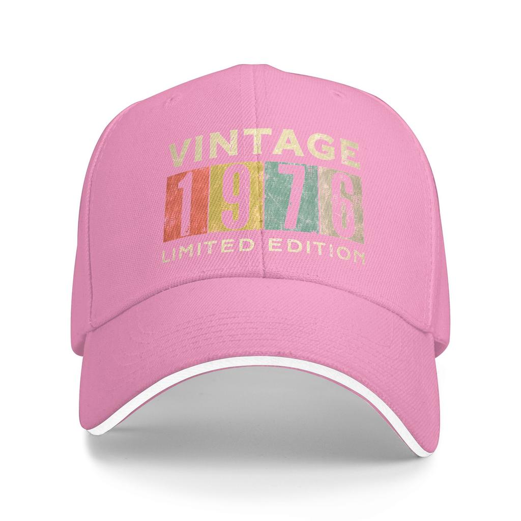 Vintage 1976 Limited Edition Birthday Funny Gift Sun Baseball Cap Summer Retro Trucker Hat For Men Running Hippie Baseball Caps