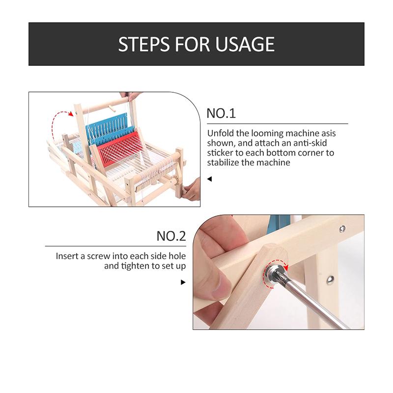 Wooden Multi-Craft Weaving Loom Mini Spinning Knitting Machine Diy Hand Loom Weaving Machine Handmade Crafting Fun For Adults