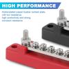 M6 Terminal Block dc Bus Bar 12v 1/4 Inch Stud 150A Electric BusBar 12v Power current distributor For Truck Boat accessories