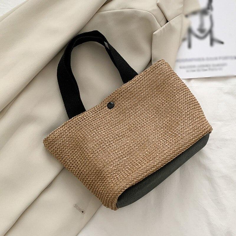 Cute Bag Net Celebrity All-Match Handbag Female Seaside Beach Vacation Woven Straw Shoulder Bag Tide Tote Bag 926₽