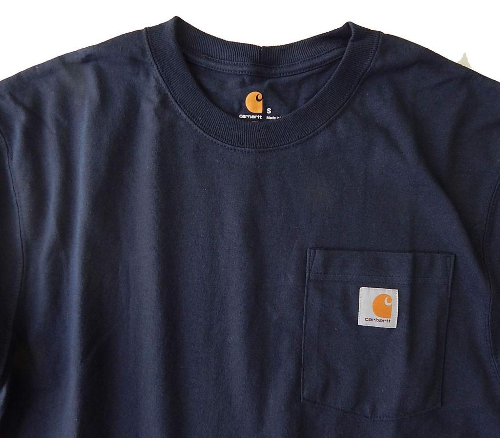 Carhartt Pocket Long Sleeve Medium T-Shirt, Navy,