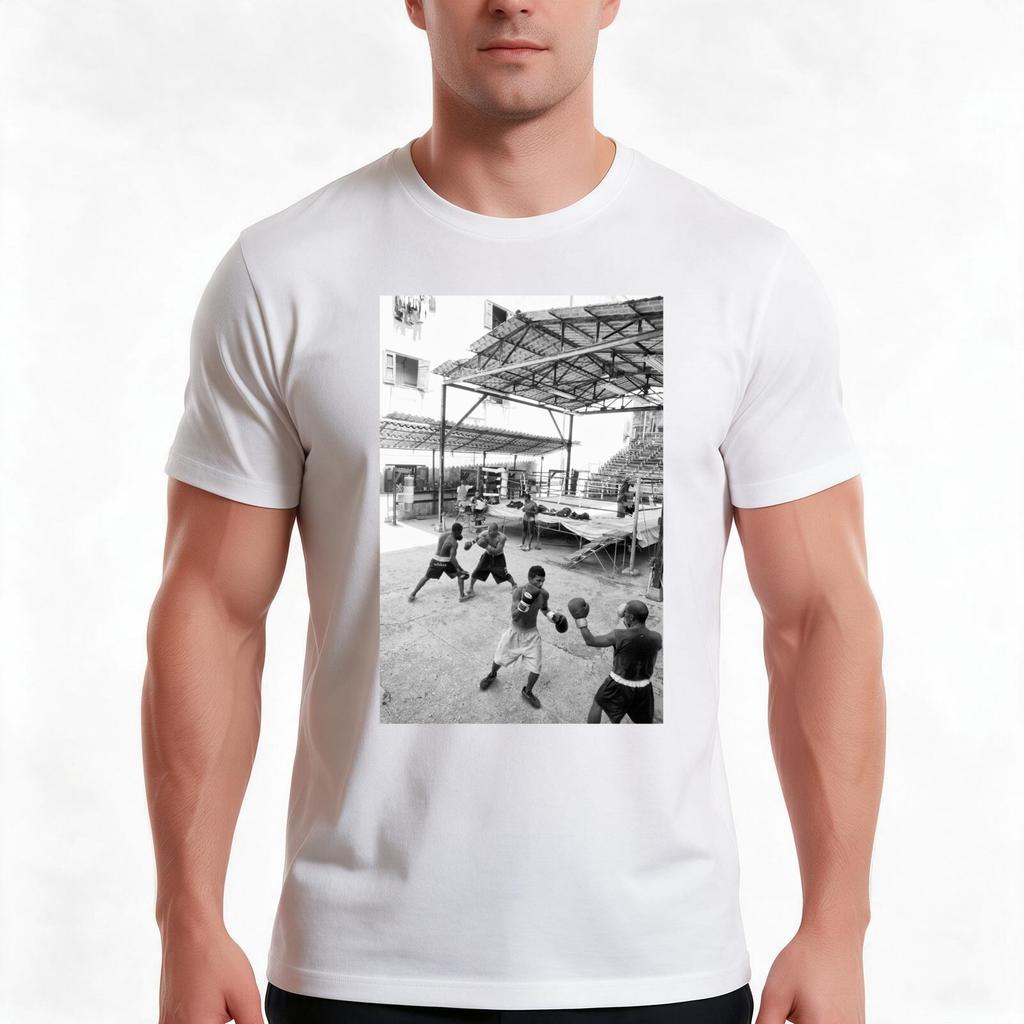 Box Camp In Havana Tshirt Summer Casual Cotton Tee Oversized Streetwear Tops Vintage Graphic Print Loose Fit Short Sleeve