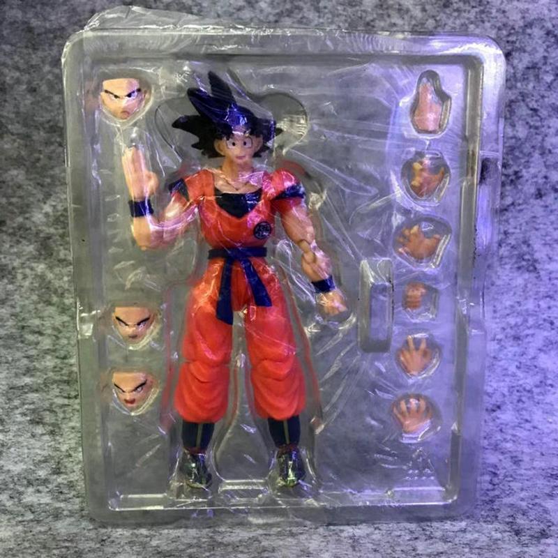 Figurine d'action 16cm Dragon Ball Super Saiyan 3 Goku SHF Anime Mobile PVC Poupée de Collection Figurine Kakarotto Son Goku Modèle Jouets