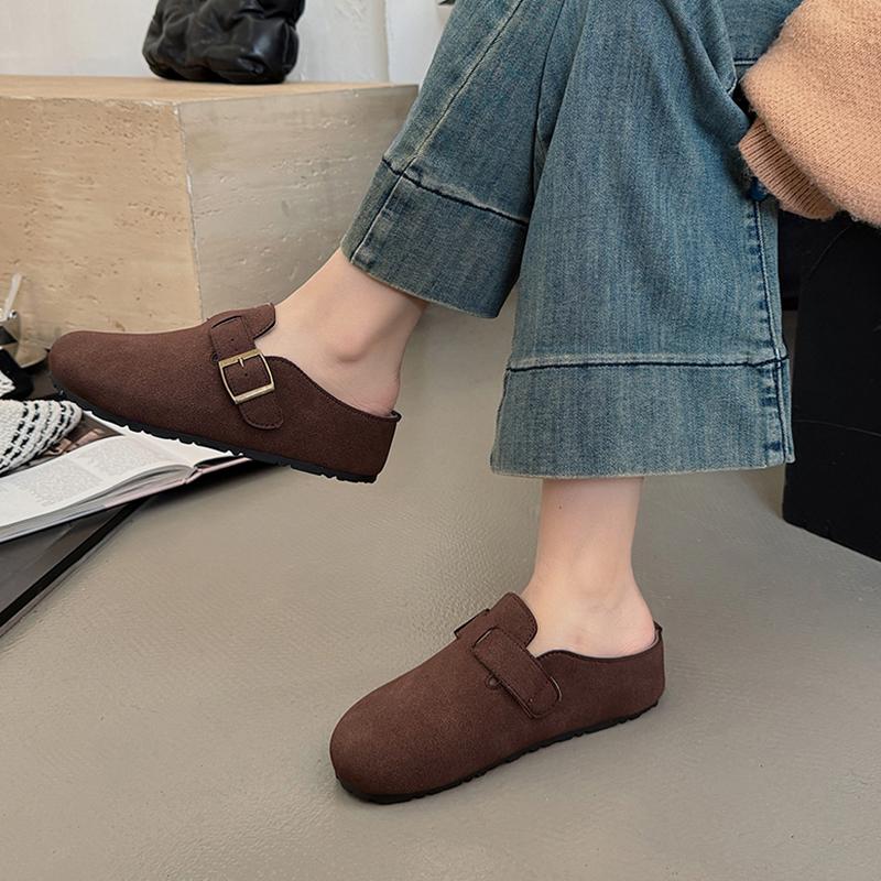 Fashion House Slippers Platform Women Luxury Shoes Pantofle Slides Cover Toe Soft Designer 2025 Fashion Retro Slippers Casual Women's Sh