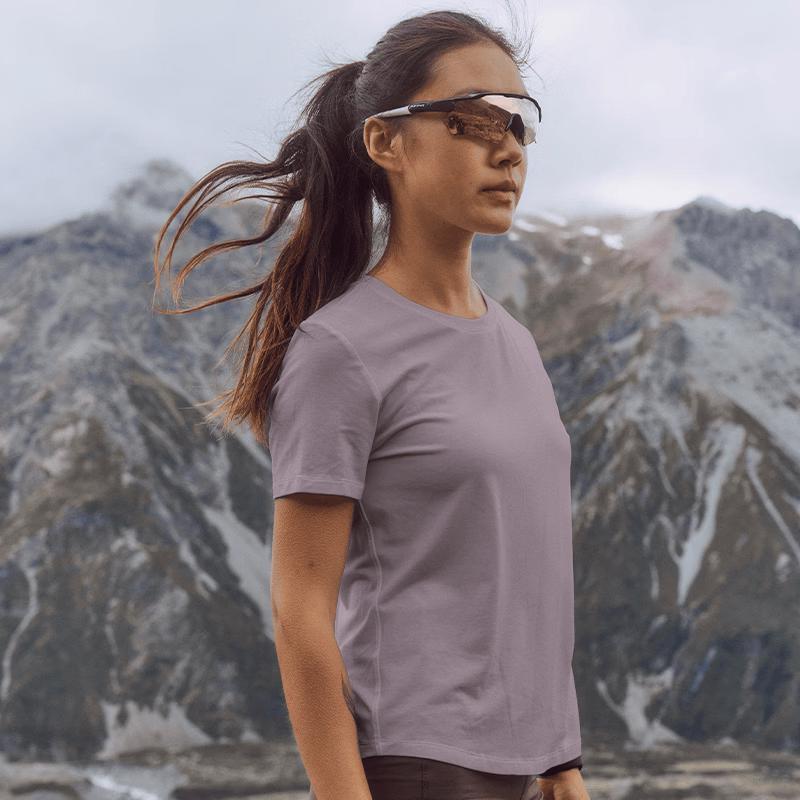 BEIN SPACE Women s J059 17.5 Micron Merino Wool Outdoor Short Sleeve Tee XS
