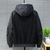 Men's Plus Size Big Tall American Workwear Hooded Jacket Casual Oversized Coat 4XL-10XL