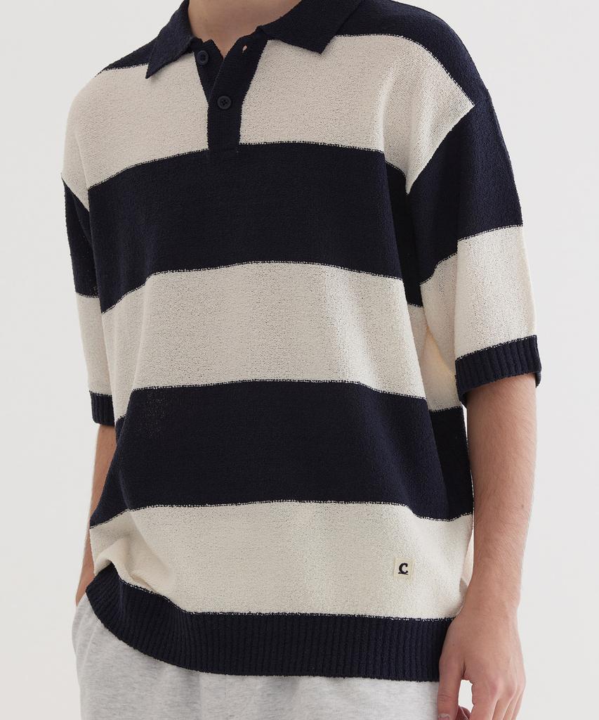 COVERNAT Rugby Half Knit Dark Navy