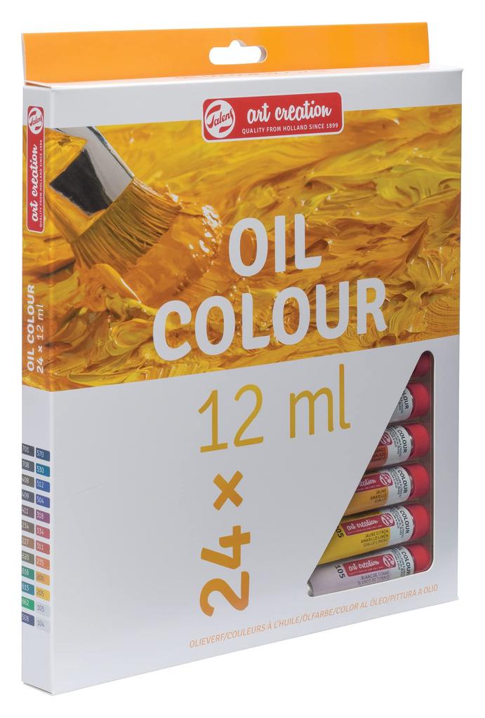 Talens Japan Art Creation Oil Paint Set, 24 Colors, 12ml, T9020-124M, 454810