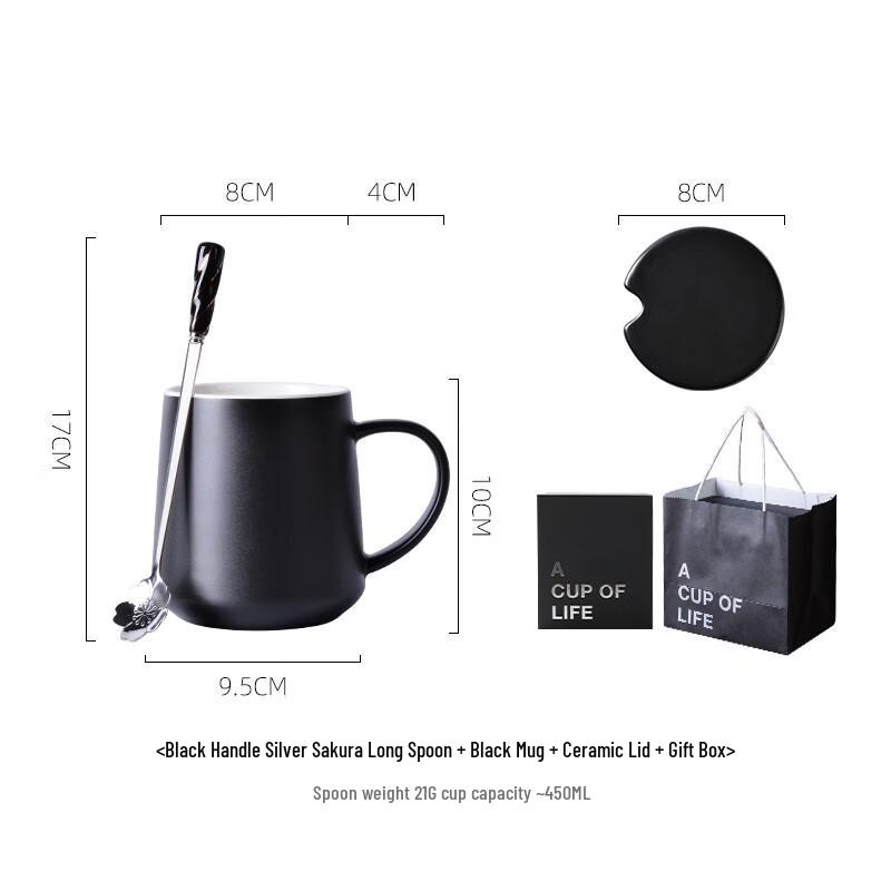 Ally Ceramic Coffee Mug with Lid & Spoon