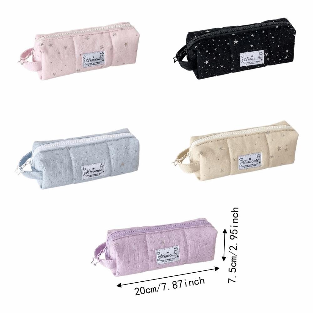 Y2k Star Dots Pencil Case Print Pencil Pouch Cosmetic Bag Korean Style Pen Bag Office