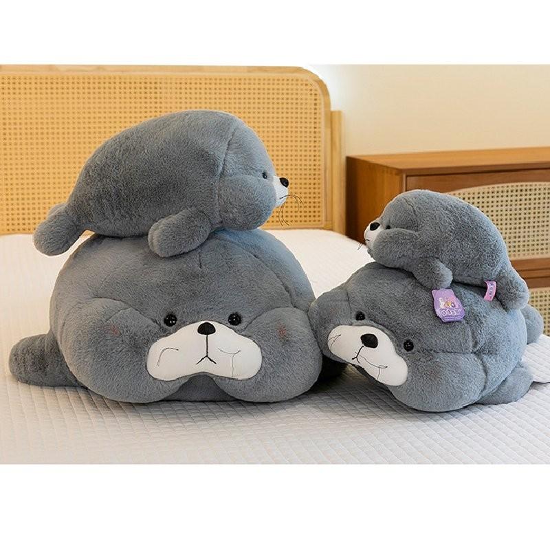Adorable Large Sea Lion Plush Toy Soft Stuffed Animal Pillow For Cozy Comfort