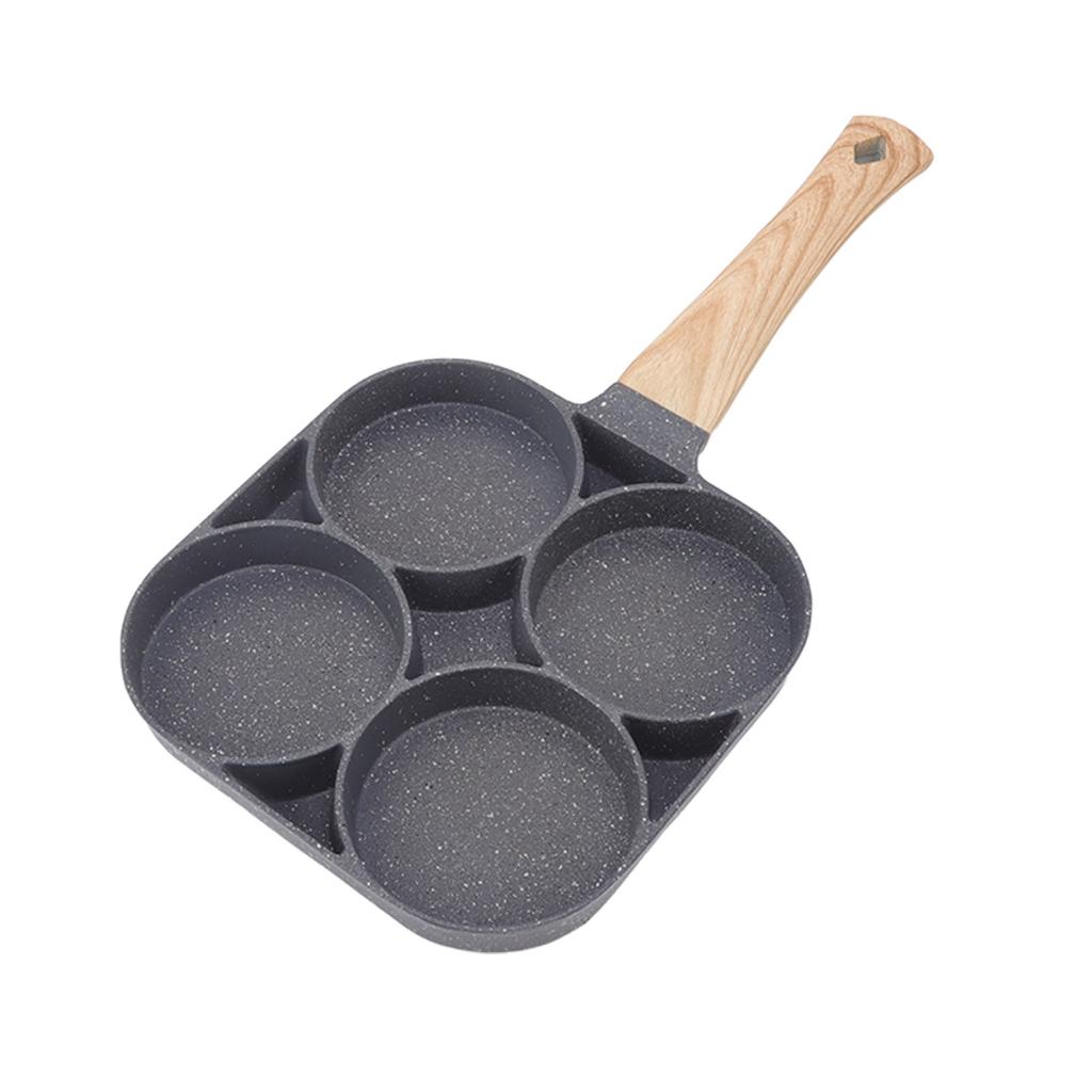 4 Hole Frying Pan 4 Hole Frying Pan Non Stick Heat Resisting Omelet Pan for Pancakes Burgers Kitchen Accessory Black Omelet Pan