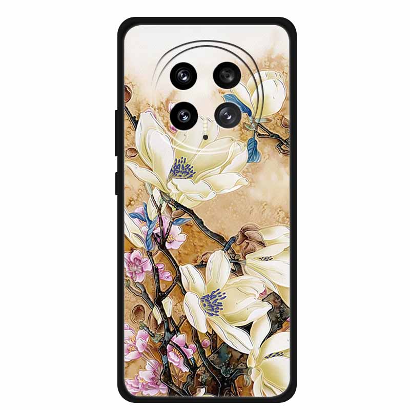 3D Emboss Case For Honor Magic 8 5G Phone Case 8 Pro Flowers Silicone Soft Coque Funda For Honor Magic8 Pro Back Cover Case Bag