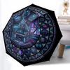 Cybernetic Harmony Synthesis Pattern Umbrella, Portable and Foldable Design, 8 Ribs, a Casual Accessory for Halloween, Christmas, and Birthday Gifts.