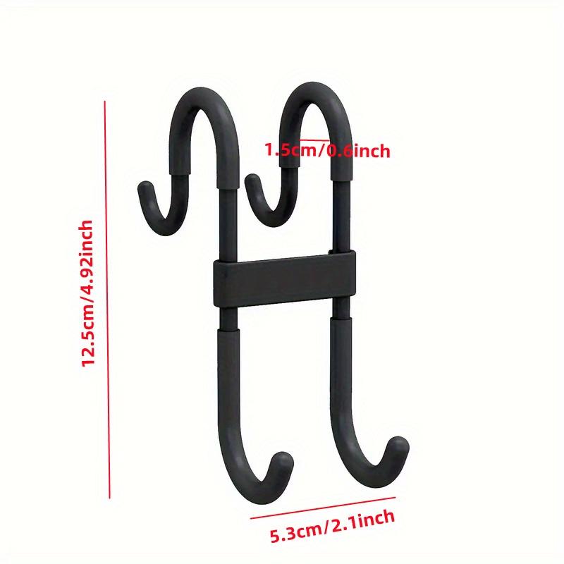 [Rust Resistant Shower Hook] Rust Resistant Multifunctional Strong Bearing Plastic Door Mount Shower Door Hook | Fashion Style Hanging Hook