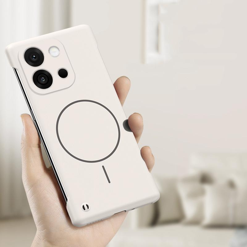 Solid Color Frameless Magnetic Phone Cover For OnePlus 13T 13R 13 12R Ace 5 3 Slim Shockproof Hard PC Wireless Charge Case