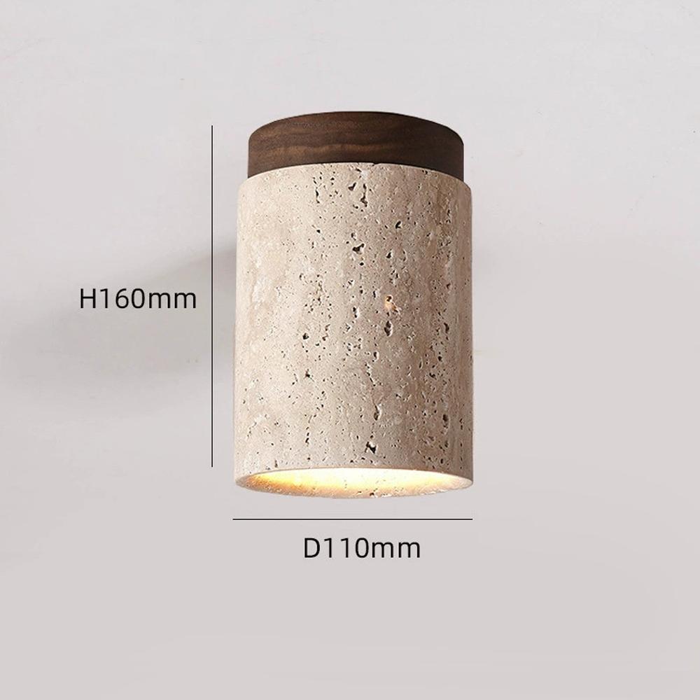 Modern Style Wabi Sabi Pendant Lamp New Yellow Travertine LED Lamp for Bedroom Lobby Restaurant Hotel Aisle Corridor