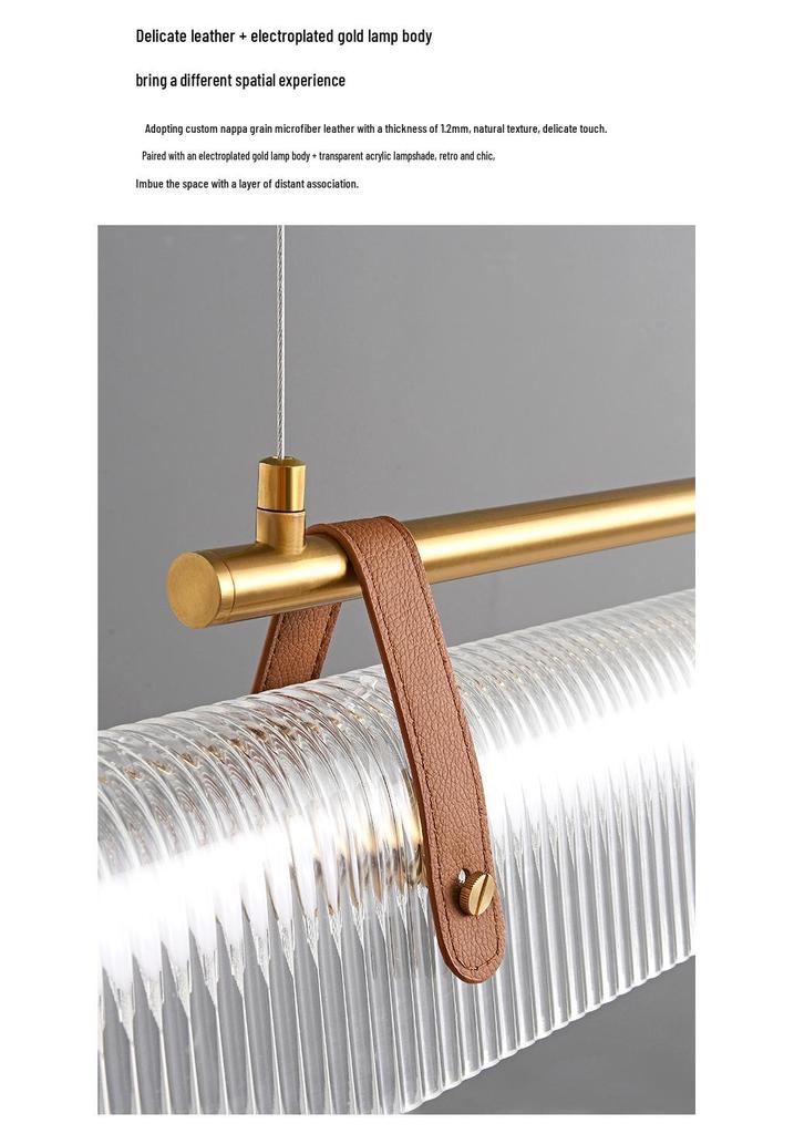 Sleek One-Character Pendant Light: Modern, Simple Strip Design for Restaurants and Bars.