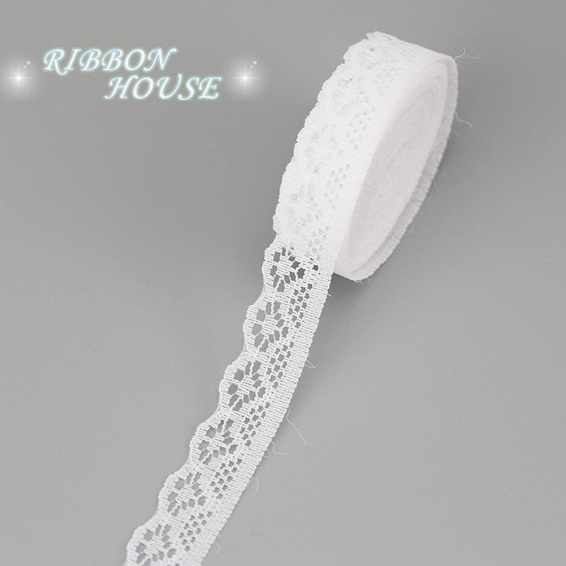 (20 Yards/roll) 15mm White Lace Fabric Webbing Decoration Packing Material Pink Red Blue