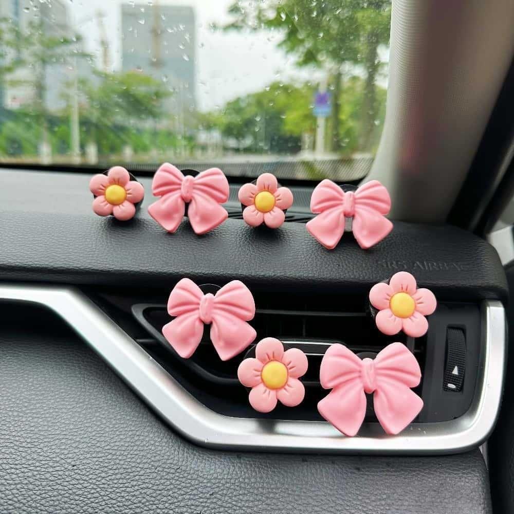 8PCS Multi-Pack Air Vent Ornaments Sunflower Shape Air Freshener Clips For SUV 8pcs розовый