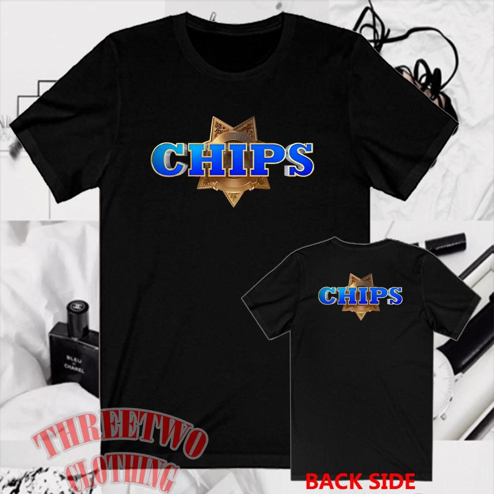 CHIPS Police Movie Badge Men s Black Size S to 5XL XL