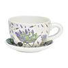 Vase / pot de fleurs (tasse) - EDEN - Tasse décor lavande - Vert - Céramique - 23x25 cm