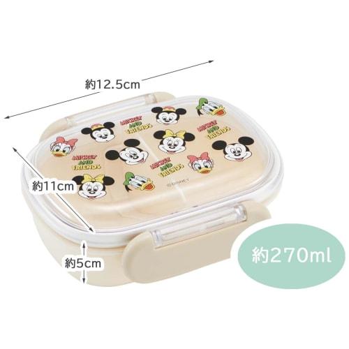 Skater Children's Lunch Box, Small Size, 1 Tier, 270ml, Fluffy Dome Shape, Disney Mickey Mouse & Friends Cooking, Antibacterial Treatment, For Childre