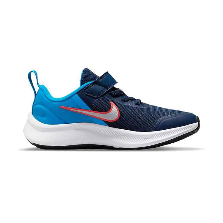 Nike Star Runner 3 PreSchool 'Midnight Navy' (Unisex) Midnight Navy / White / Imperial Blue / Orange Kids' Running Shoes DA2777 401