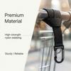 2pcs Multifunctional Webbing Spring Snap Hook Black Hanging DIY Backpack Keychain  for Electric Bike