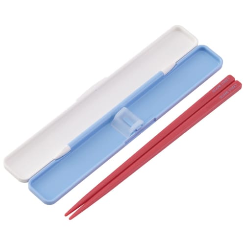 Skater Chopsticks and Chopstick Case Set, 18cm, Antibacterial, Sesame Street Design, Made In Japan, ABC3AG-A
