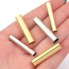 50-100pcs 4mm 6mm Hole Tube Copper Spacer Beads Connector Straight Tube For Jewelry Making DIY Chock Necklace Making Wholesale